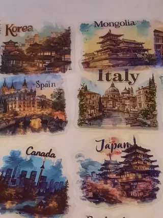 50 Autocolantes Viagens Cidades Mundo