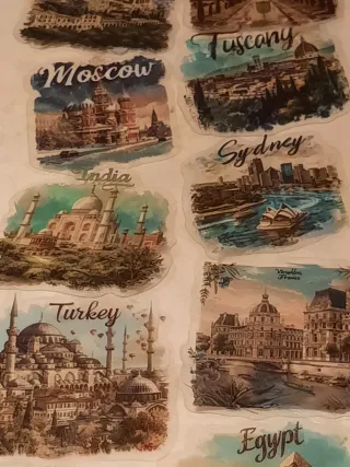 50 Autocolantes Viagens Cidades Mundo