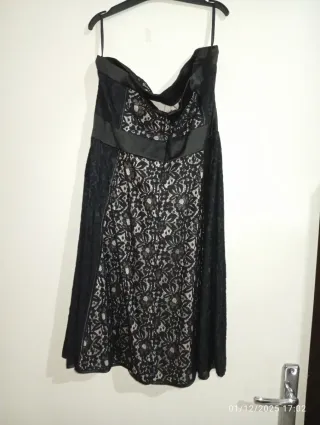 Vestido de fiesta negro con encaje