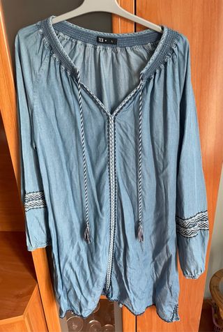 Vestido boho denim Talla L