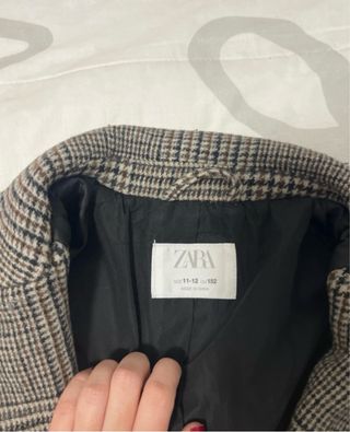Abrigo Zara cuadros