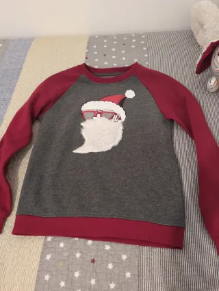 Sudadera Navidad Papá Noel Gafas, talla 10_11