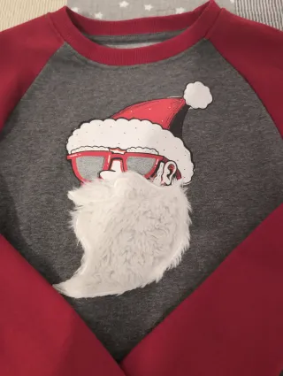 Sudadera Navidad Papá Noel Gafas, talla 10_11