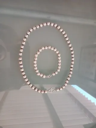 Conjunto collar y pulsera de plata