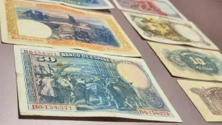 Billetes antiguos 5, 10, 25, 50, 100 Pts