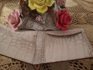 Portafoglio Coccodrillo Bianco