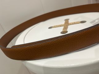 Cinturón Piel Ralph Lauren Marrón y Dorado Talla M