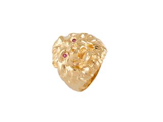 sello oro 18k con piedra con circonita