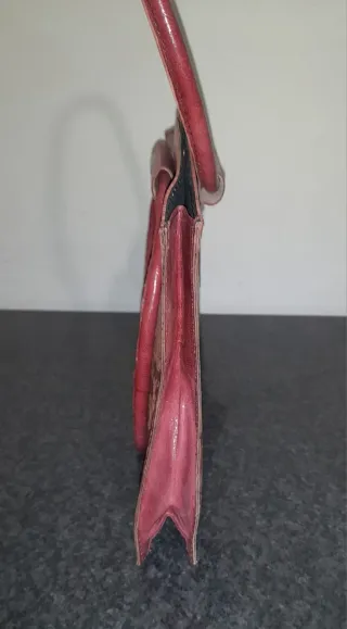 Borsa etnica vintage in pelle color cuoio