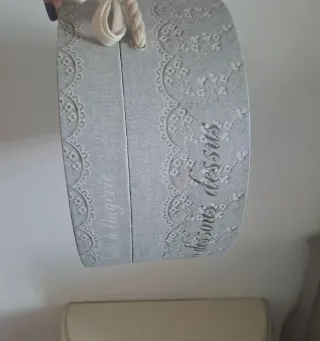 Bauletto shabby chic in legno portacalze