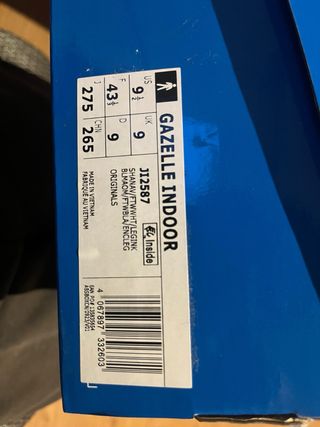 Adidas Gazelle Indoor Gris/Celeste