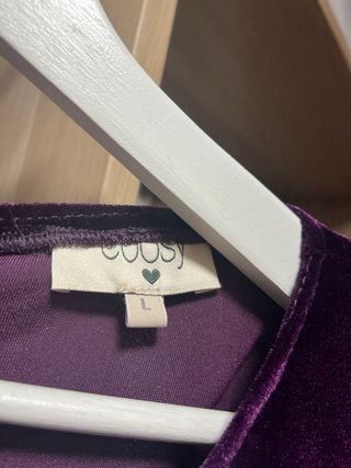 Vestido fiesta morado terciopelo Coosy