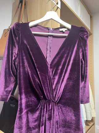 Vestido fiesta morado terciopelo Coosy