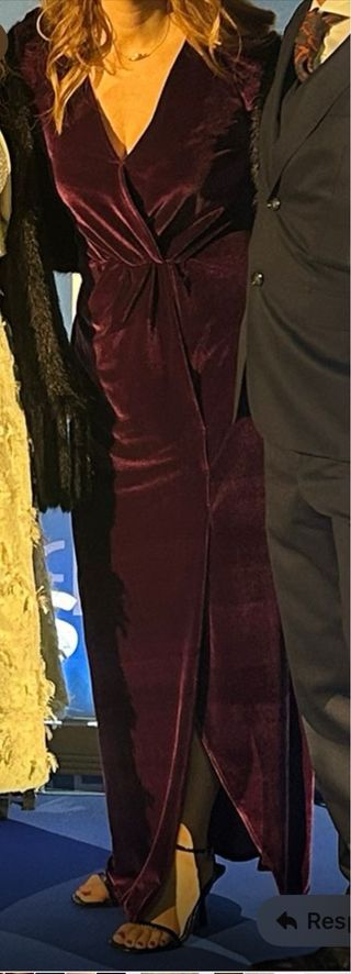 Vestido fiesta morado terciopelo Coosy