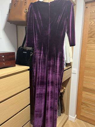 Vestido fiesta morado terciopelo Coosy