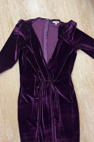 Vestido fiesta morado terciopelo Coosy