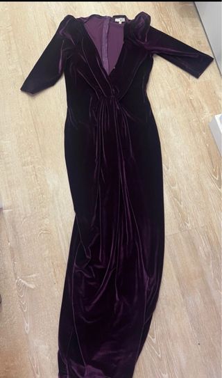 Vestido fiesta morado terciopelo Coosy