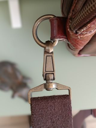 Bolso maletín hombre Zara de piel natural marrón