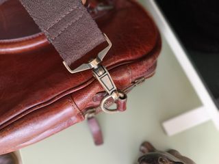 Bolso maletín hombre Zara de piel natural marrón