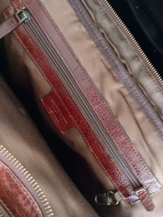 Bolso maletín hombre Zara de piel natural marrón