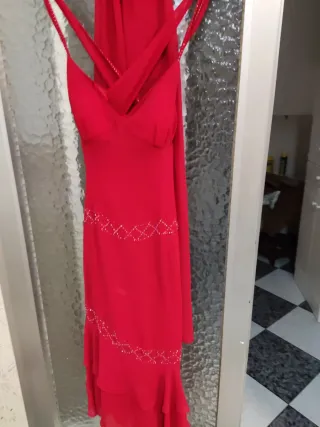 Vestido rojo mujer fiesta/elegante