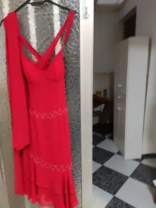 Vestido rojo mujer fiesta/elegante