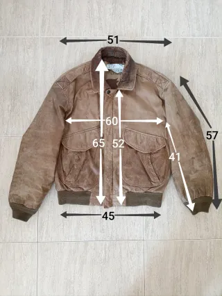 Bomber Cuero auténtico Aviador Piloto M. Medidas.