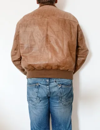 Bomber Cuero auténtico Aviador Piloto M. Medidas.