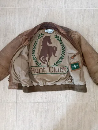 Bomber Cuero auténtico Aviador Piloto M. Medidas.