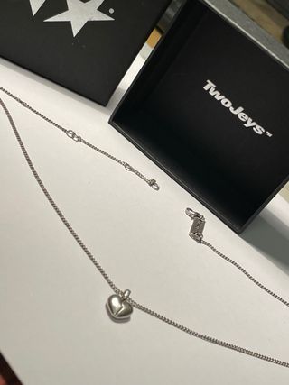 Colgante Corazón Roto TwoJeys Plata
