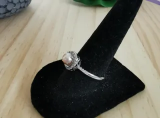 Anillo de Perla, Talla Ajustable