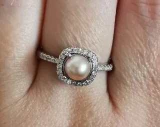 Anillo de Perla, Talla Ajustable