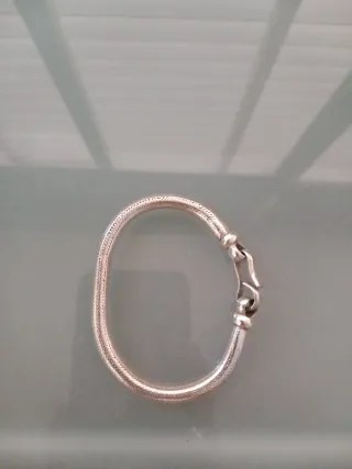 Pulsera Cola de Ratón Gruesa Plata