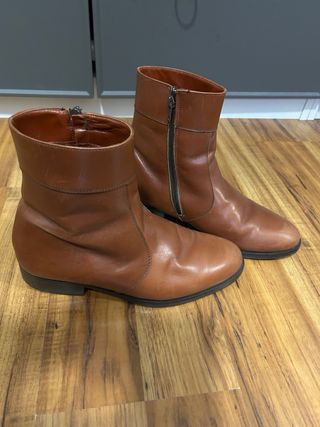 Botines de cuero hombre marrones