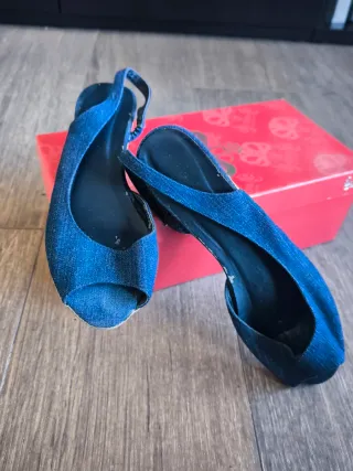 Sandalias vaqueras azules 38