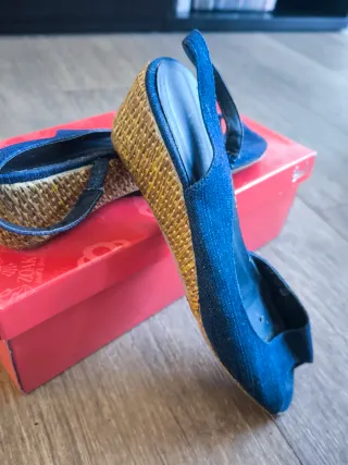 Sandalias vaqueras azules 38