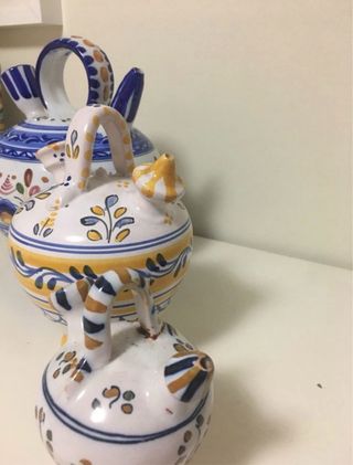 JUEGO DE 3 BOTIJOS AUTÉNTICOS CERÁMICA DE TALAVERA