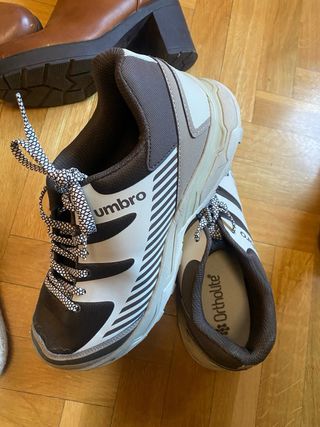 Lote de zapatos marrones y blancos talla 38