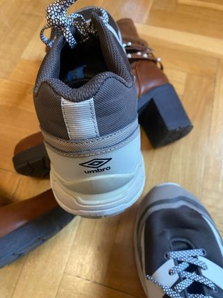 Lote de zapatos marrones y blancos talla 38