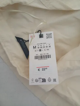 Camisa Zara Beige talla M y l