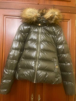 Plumas Zara Verde Militar con Capucha