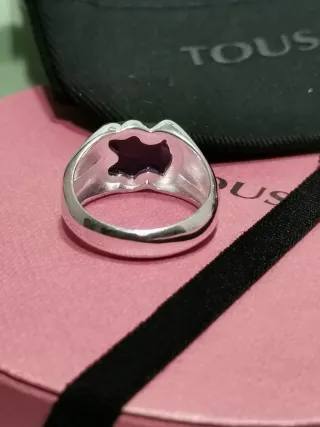 Anillo Tous Talla 14 Amatista Plata