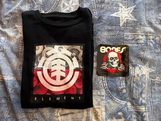 Sudadera Element Logo Negra Talla XL