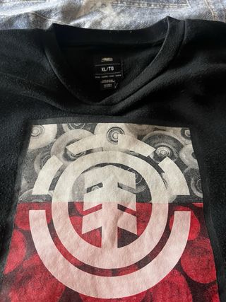 Sudadera Element Logo Negra Talla XL