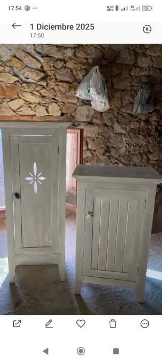 Mueble de madera beige y gris