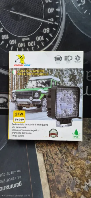 Faretto LED Lavoro Auto 27W 9-36V
