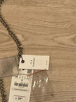 Bolso Zara marrón con cadena