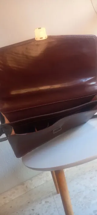 Maletín de piel hombre marrón