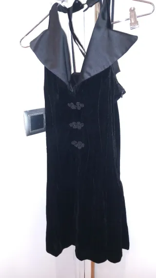 Vestido fiesta terciopelo negro