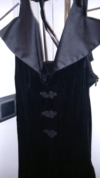 Vestido fiesta terciopelo negro